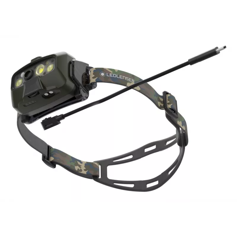 Ledlenser HF8R Core RGB Camouflage – priekinė LED lempa, žalia