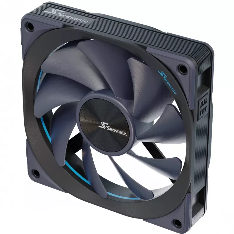 Seasonic MagFlow 1225 PWM 1 ventiliatoriaus rinkinys 120x124x27 mm / FDB guolis / 63,33 CFM / 33,78 dBa / 2200 RPM / Magnetiniai kabeliai