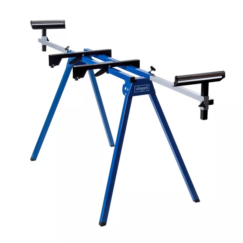 Pjūklo stovas kampiniam pjūklui Scheppach UMF1550, metalinis 4 kojų, maks. apkrova 150 kg, maks. ilgis 194,5 cm