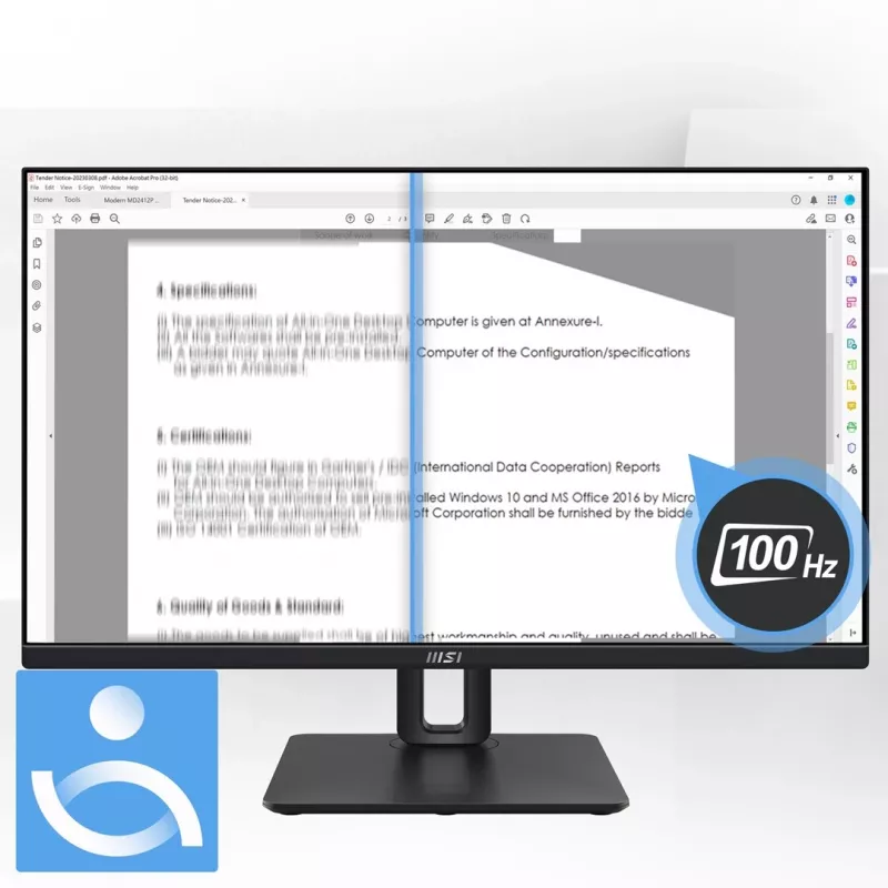 MSI Pro MP245PG 24 colių IPS FHD HDMI/DP Pivot – plokščiasis ekranas – 61 cm