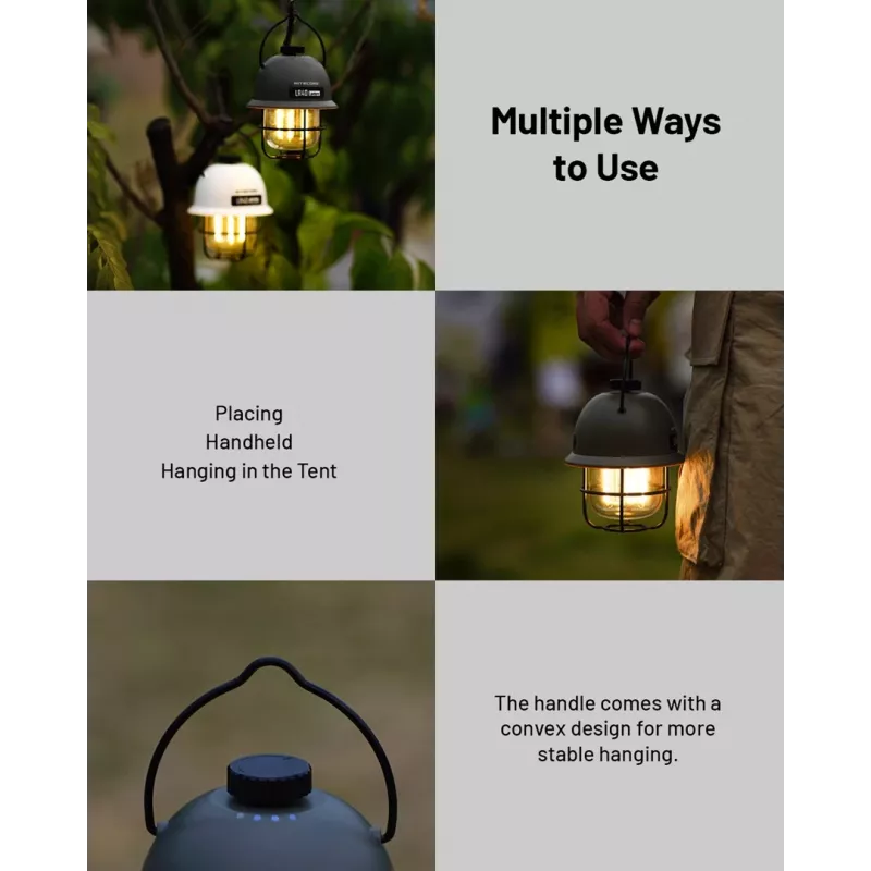 USB maitinamas kempingo žibintas Nitecore LR40 100 lm Alyvuoginis