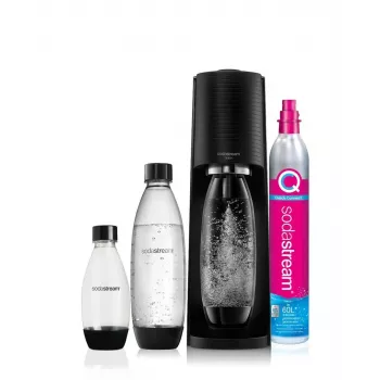 SodaStream Terra Nero vertės pakuotė juoda su 1L karbonizavimo buteliu