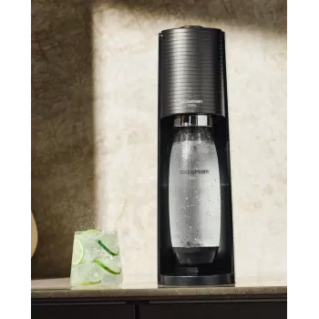 SodaStream Terra Nero vertės pakuotė juoda su 1L karbonizavimo buteliu