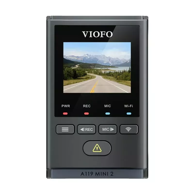 Vaizdo registratorius VIOFO A119 MINI 2-G GPS – 1 kanalo Quad HD 2560×1440, Sony STARVIS 2 IMX675, 60 kadrų/s, 140° F1.6, GPS, Wi-Fi, Dviejų juostų, Parkavimo režimas