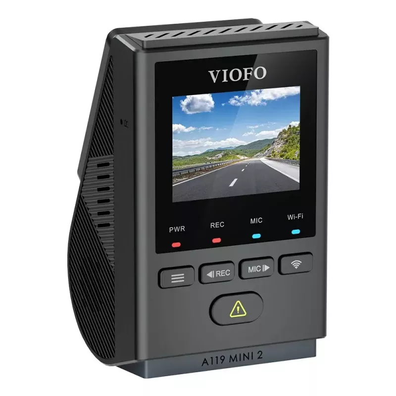 Vaizdo registratorius VIOFO A119 MINI 2-G GPS – 1 kanalo Quad HD 2560×1440, Sony STARVIS 2 IMX675, 60 kadrų/s, 140° F1.6, GPS, Wi-Fi, Dviejų juostų, Parkavimo režimas