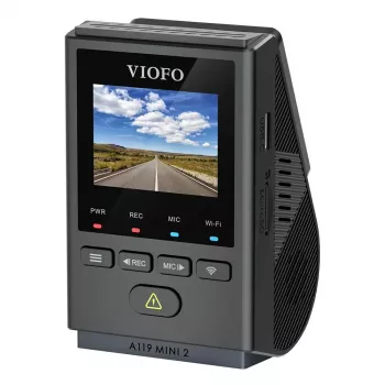 Vaizdo registratorius VIOFO A119 MINI 2-G GPS – 1 kanalo Quad HD 2560×1440, Sony STARVIS 2 IMX675, 60 kadrų/s, 140° F1.6, GPS, Wi-Fi, Dviejų juostų, Parkavimo režimas