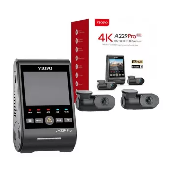 Vaizdo registratorius VIOFO A229 PRO 3CH 4K + 2K + 1080P WiFi GPS