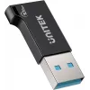 Unitek USB-C į USB-A adapteris A1049ABK01 — juodas, USB-C (motina) į USB-A (tėvas) kompaktiškas adapteris