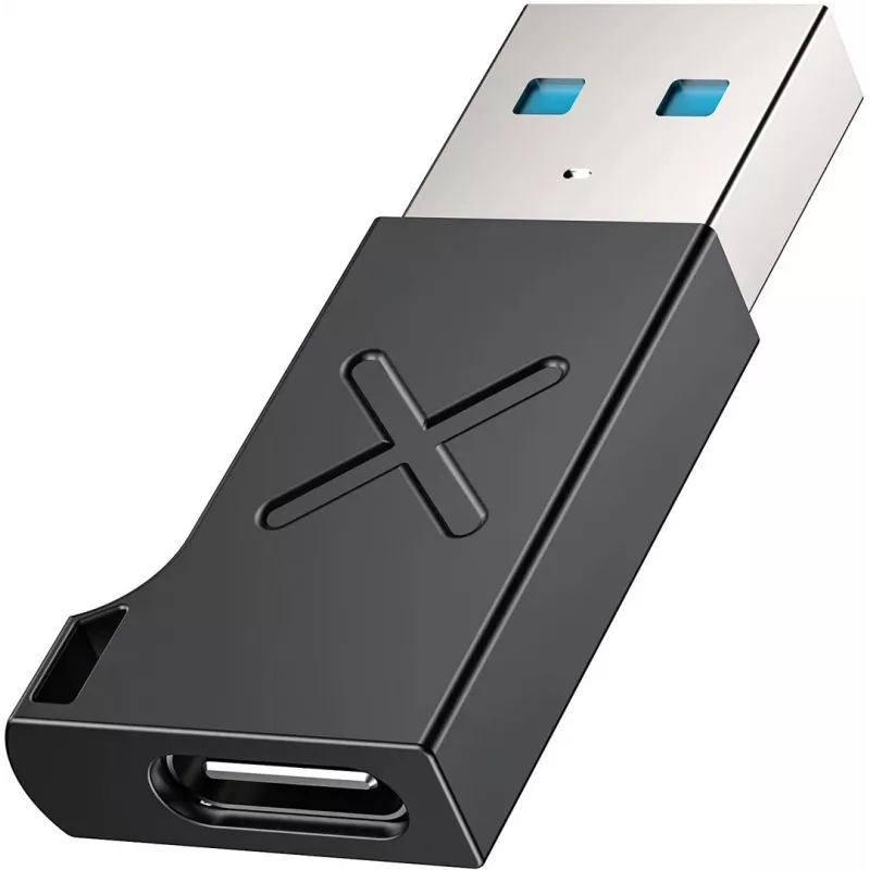 Unitek USB-C į USB-A adapteris A1049ABK01 — juodas, USB-C (motina) į USB-A (tėvas) kompaktiškas adapteris