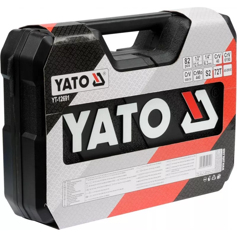Yato YT-12691 veržliarakčių rinkinys 82 vnt.