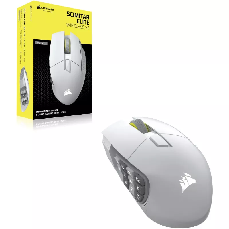 Corsair Scimitar Elite Wireless SE pelė žaidimams Dešinei rankai RF belaidė Bluetooth 33000 DPI