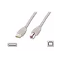 Logilink USB 2.0 jungiamasis kabelis USB-A į USB-B, USB A kištukas, USB B kištukas, 5 m, pilka