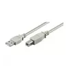 Logilink USB 2.0 jungiamasis kabelis USB-A į USB-B, USB A kištukas, USB B kištukas, 5 m, pilka