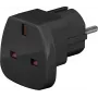 Wentronic Goobay kelioninis adapteris, juodas – UK kištukas į F tipo lizdą (CEE 7/7) (94271)
