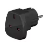 Wentronic Goobay kelioninis adapteris, juodas – UK kištukas į F tipo lizdą (CEE 7/7) (94271)