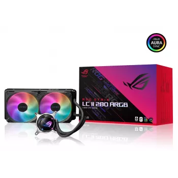 ASUS ROG STRIX LC II 280 ARGB procesoriaus skysčio aušintuvas 14 cm juodas