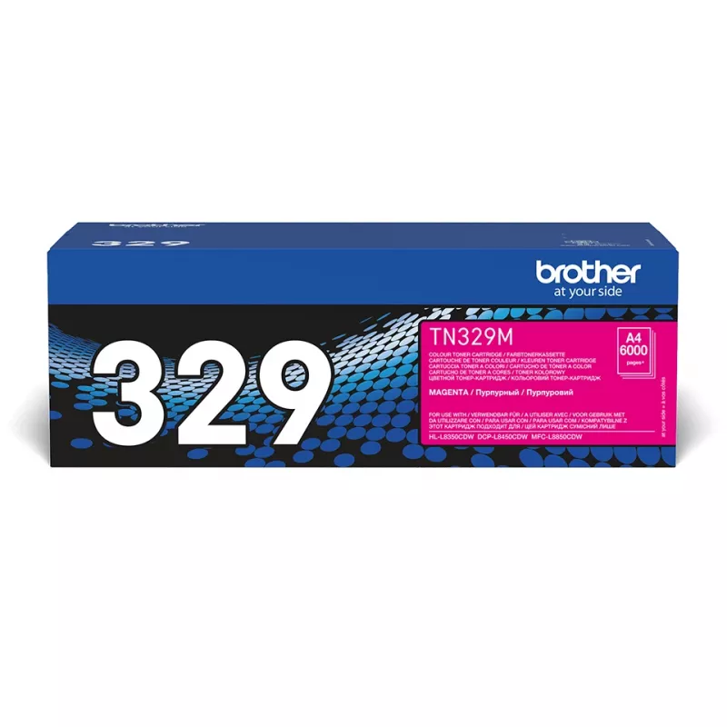 Brother TN-329M rašalo kasetė, purpurinė, 6000 puslapių