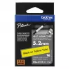 Brother HSe-611E šilumai susitraukiantis vamzdelis, 5,2 mm x 1,5 m, juodas ant geltono