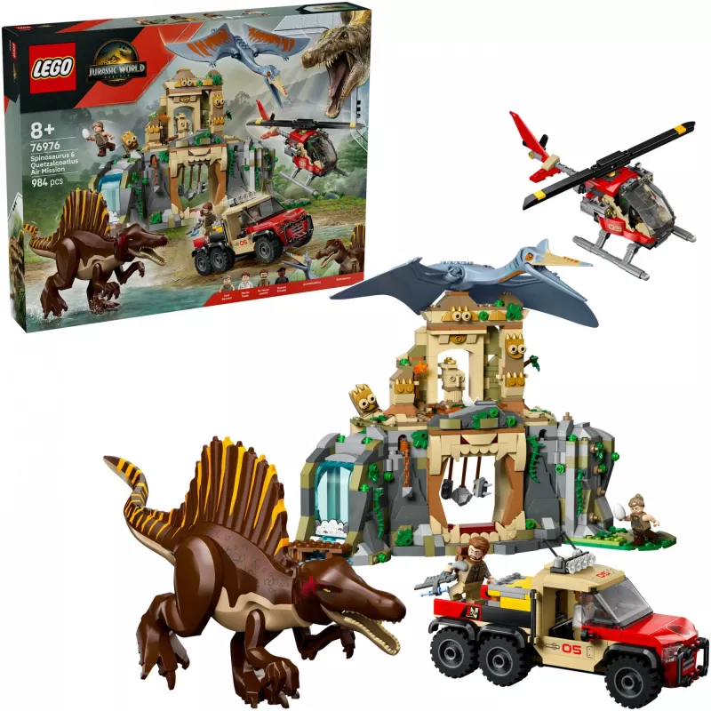 LEGO JURASSIC WORLD 76976 Spinozauras ir Kecalkoatlas – Oro misija