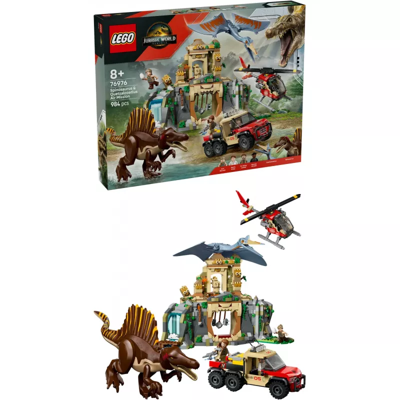 LEGO JURASSIC WORLD 76976 Spinozauras ir Kecalkoatlas – Oro misija
