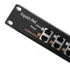 QOLTEC 54478 12 prievadų PoE pataisų skydelis juodas