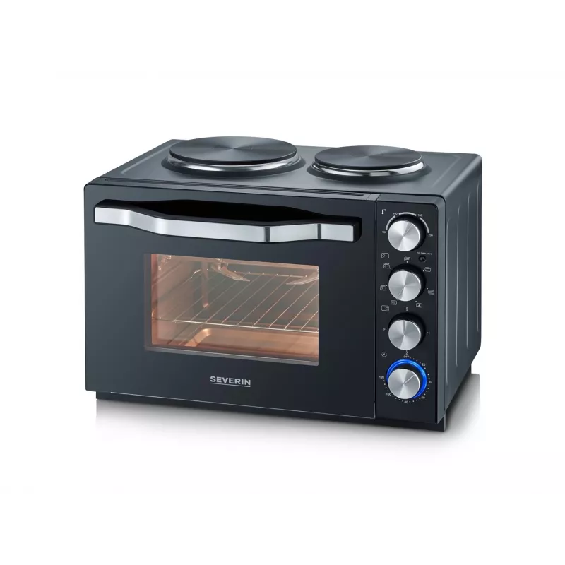 Severin TO 2073 XXL orkaitė skrudintuvė 60 L 2200 W juoda su grilio funkcija