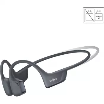 Ausinės SHOKZ OpenRun Pro 2 Mini belaidės, užkabinamos, sportinės, Bluetooth, juodos