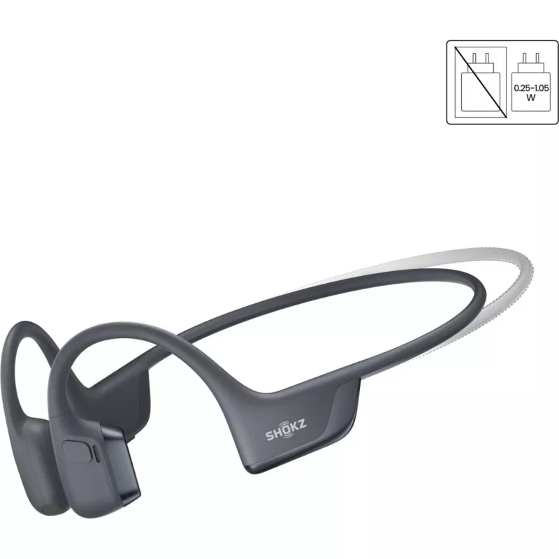 Ausinės SHOKZ OpenRun Pro 2 Mini belaidės, užkabinamos, sportinės, Bluetooth, juodos