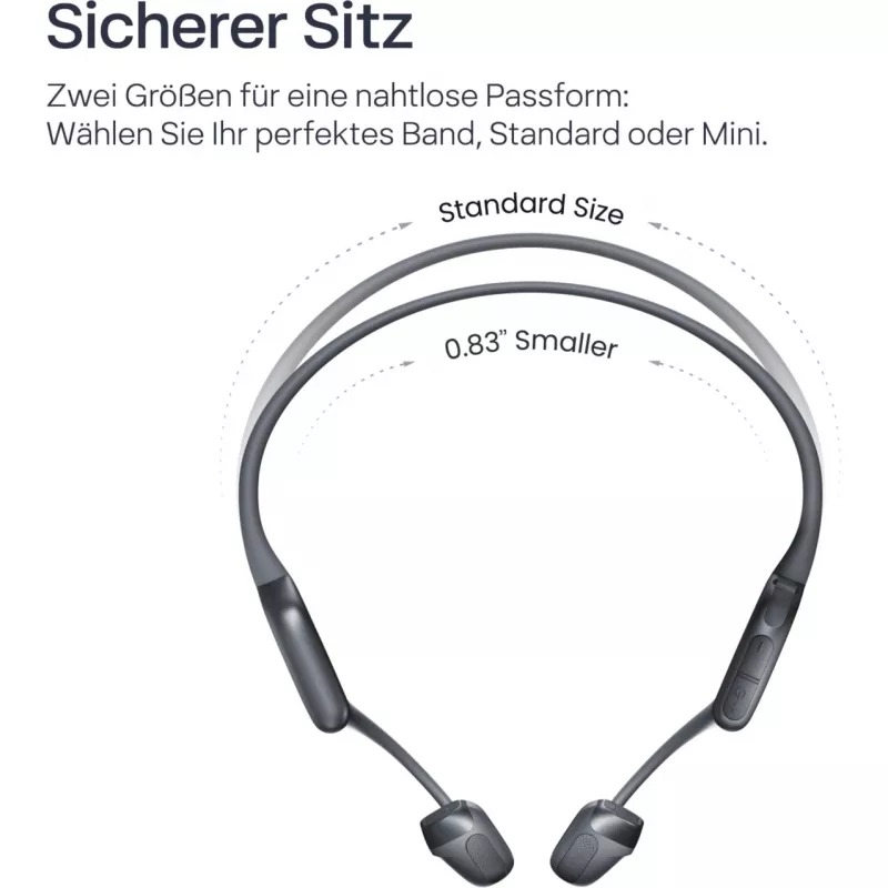 Ausinės SHOKZ OpenRun Pro 2 Mini belaidės, užkabinamos, sportinės, Bluetooth, juodos