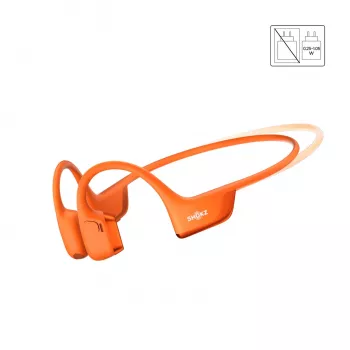 Ausinės SHOKZ OpenRun Pro 2 Mini belaidės sportinės užkabinamos Bluetooth oranžinės