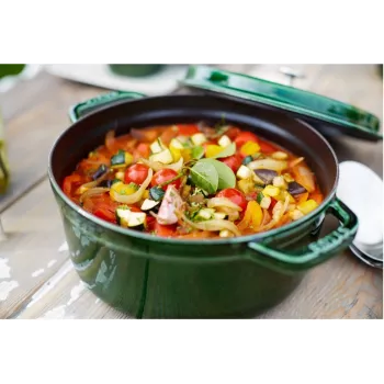 Staub 40503-109-0 silikoninis teptuvas, juodas, su medine rankena