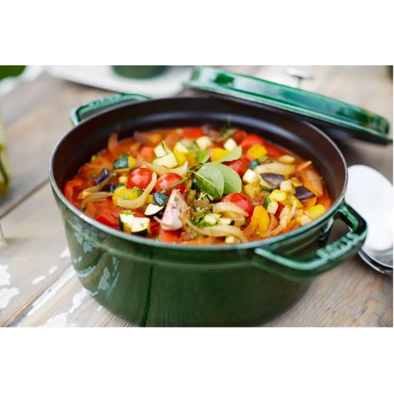 Staub 40503-109-0 silikoninis teptuvas, juodas, su medine rankena