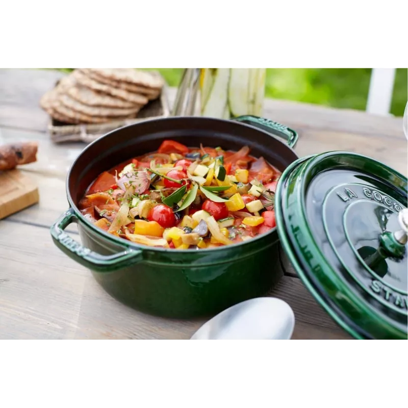 Staub 40503-109-0 silikoninis teptuvas, juodas, su medine rankena