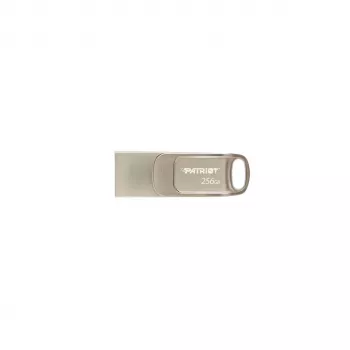 USB atmintukas PATRIOT PS256GT560DS5D 256GB USB 3.2 (USB-A/USB-C) sukamasis, sidabrinis, 120 MB/s