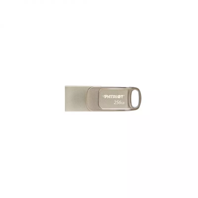 USB atmintukas PATRIOT PS256GT560DS5D 256GB USB 3.2 (USB-A/USB-C) sukamasis, sidabrinis, 120 MB/s