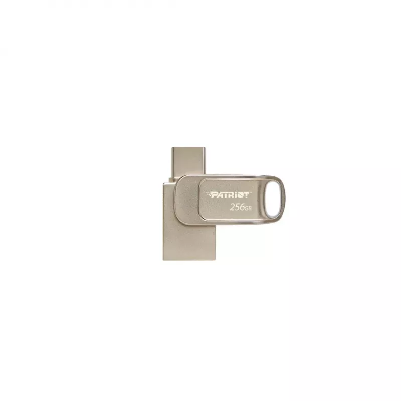 USB atmintukas PATRIOT PS256GT560DS5D 256GB USB 3.2 (USB-A/USB-C) sukamasis, sidabrinis, 120 MB/s