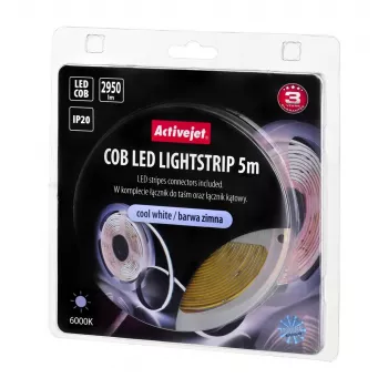 Activejet AJE-COB 5m COB LED juostinis šviestuvas, vidaus patalpoms