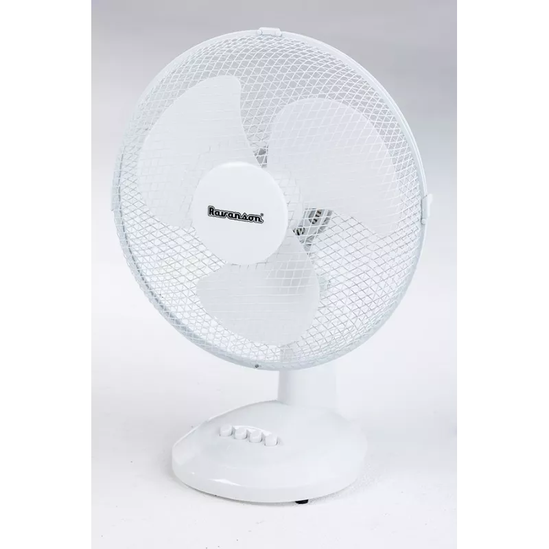Stalinis buitinis mentinis ventiliatorius Ravanson WT-1040 — 43 cm, 3 mentės, 3 greičiai, 45 W, plastikinis korpusas, pilkas