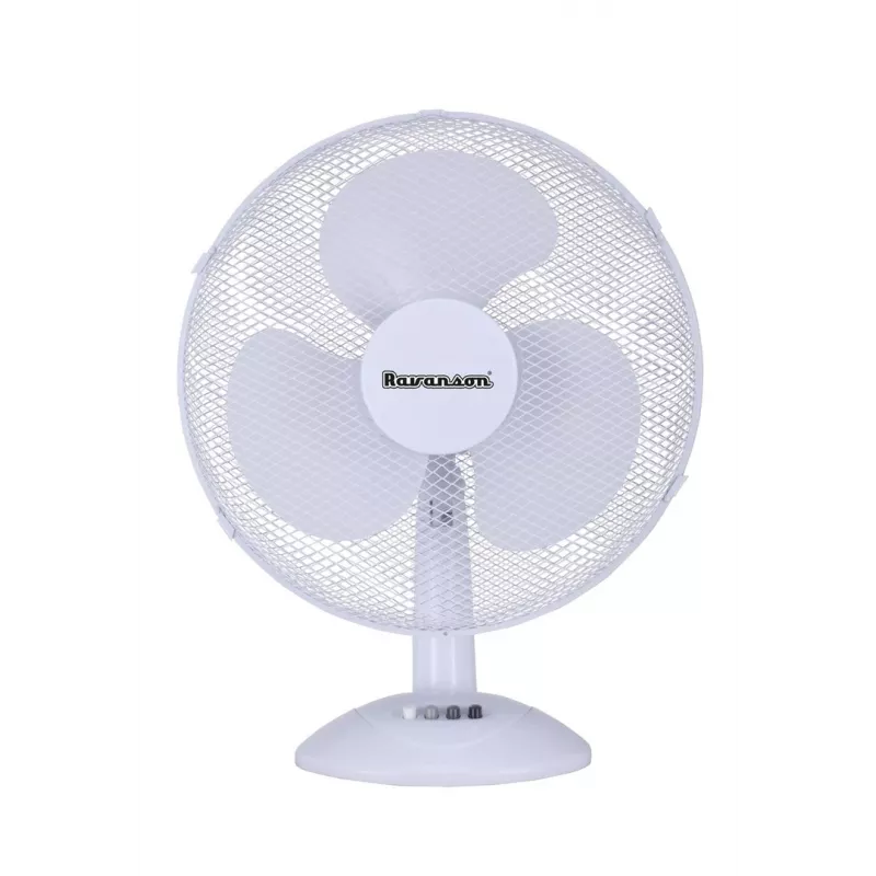 Stalinis buitinis mentinis ventiliatorius Ravanson WT-1040 — 43 cm, 3 mentės, 3 greičiai, 45 W, plastikinis korpusas, pilkas