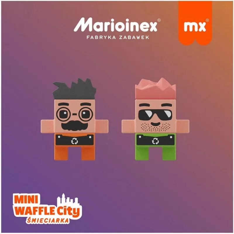 Konstrukciniai blokeliai Marioinex Blocks Waffle mini Šiukšliavežis 14 dalių 903131