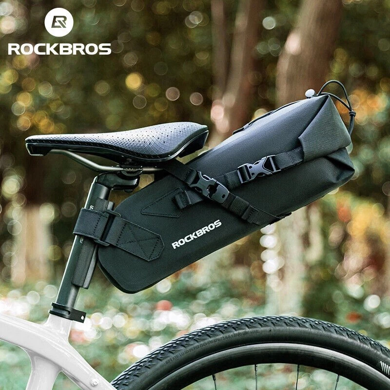 Rockbros 30130061001 3 L juodas vandeniui atsparus dviračio balno krepšys