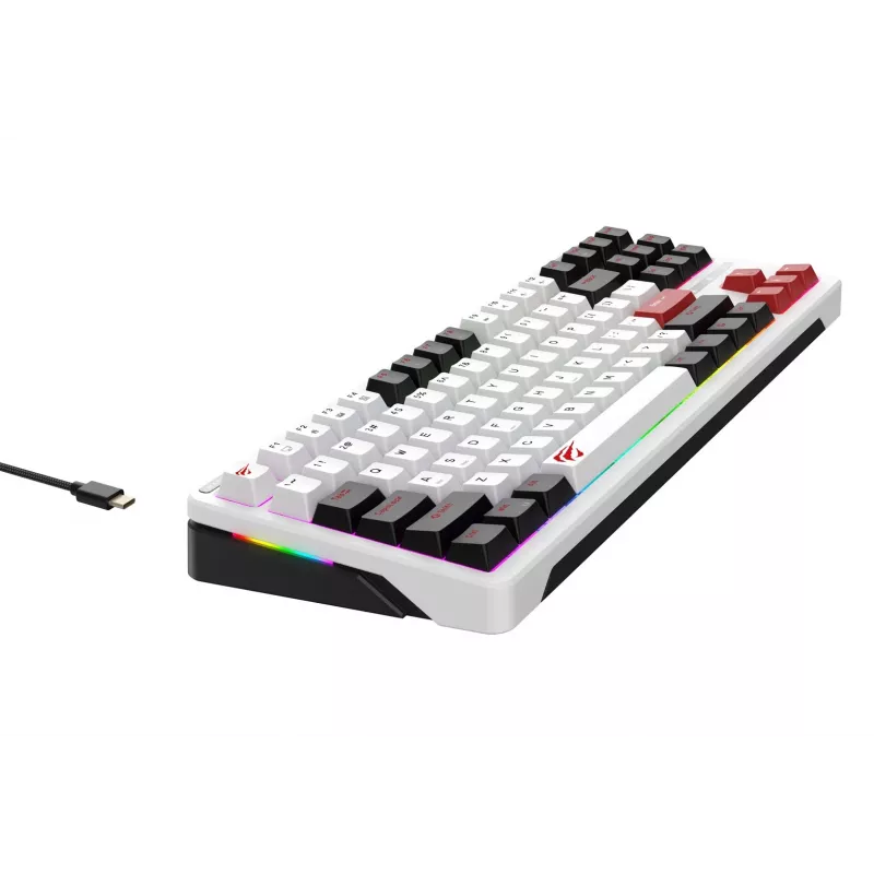 Žaidimų klaviatūra Havit KB902L 80% laidinė USB QWERTY 88 klavišų RGB LED
