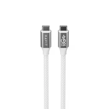 Havit CB6290 USB-C į USB-C laidas 1 m 10 Gbit/s Pilka Balta