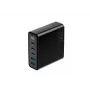 HAVIT Travel Charger UCLE004 EU 140W penkių prievadų GaN įkroviklis juodas
