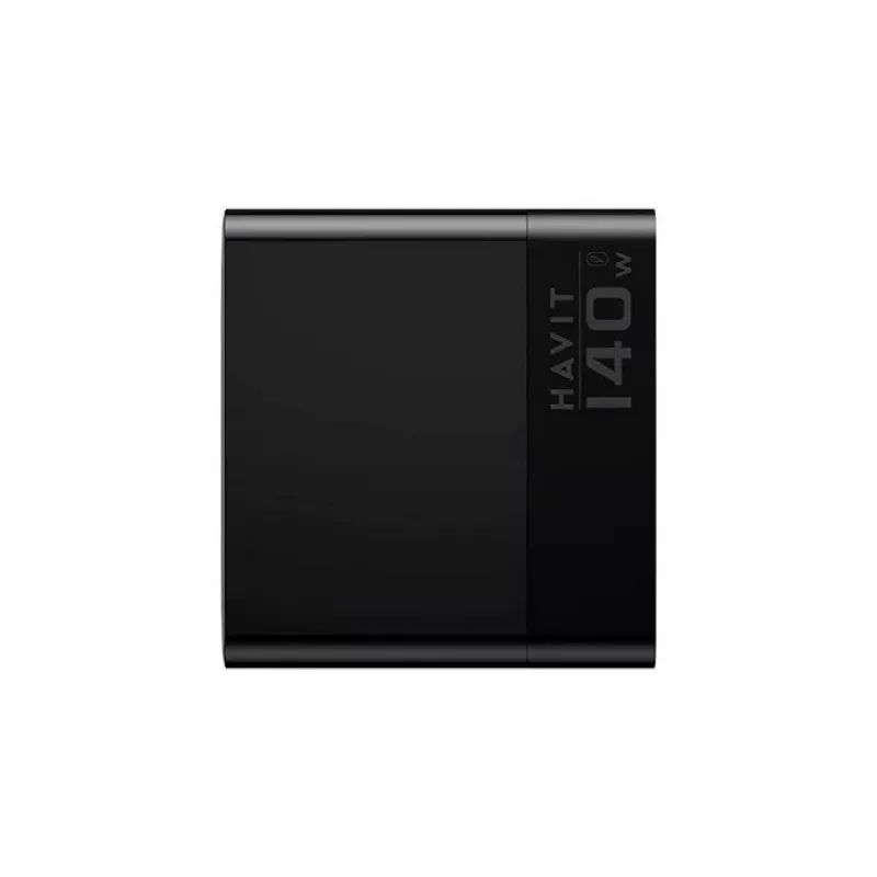 HAVIT Travel Charger UCLE004 EU 140W penkių prievadų GaN įkroviklis juodas