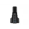 HAVIT Travel Charger UCLE004 EU 140W penkių prievadų GaN įkroviklis juodas