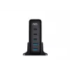 HAVIT Travel Charger UCLE004 EU 140W penkių prievadų GaN įkroviklis juodas