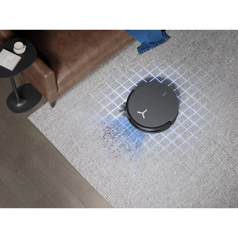 Robotinis dulkių siurblys Ecovacs Deebot X8 Omni — juodas, 5200 mAh baterija, 128 min veikimo laikas, dulkių maišelis 0,22 l, šlapias valymas, automatinė bazinė stotelė