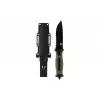 Taktinis peilis 101 INC Model 9242 fiksuotu ašmeniu, nerūdijantis plienas 3Cr13, 120 mm ašmenys, žalia rankena, makštys