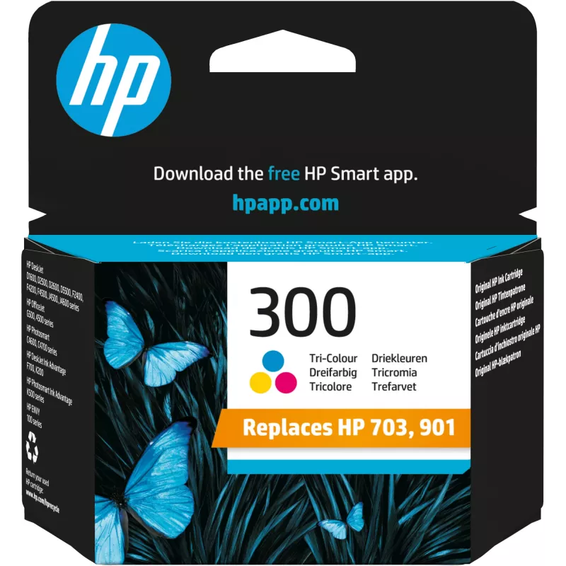 HP 300 originali rašalo kasetė Vivera spalvota 4 ml, skirta Deskjet D2560 F4280 All-in-One (ML)